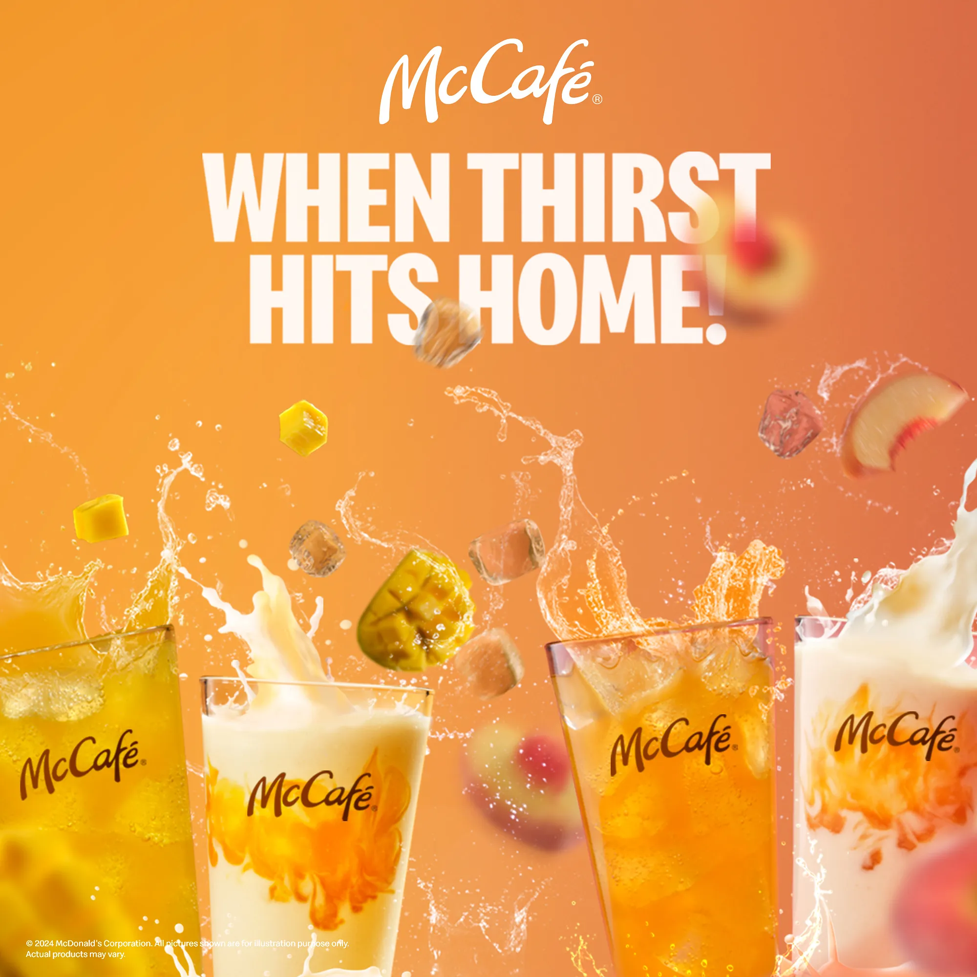 Mccafe Drinks Splash — commercial advertising campaign by Stephen Galea, Malta