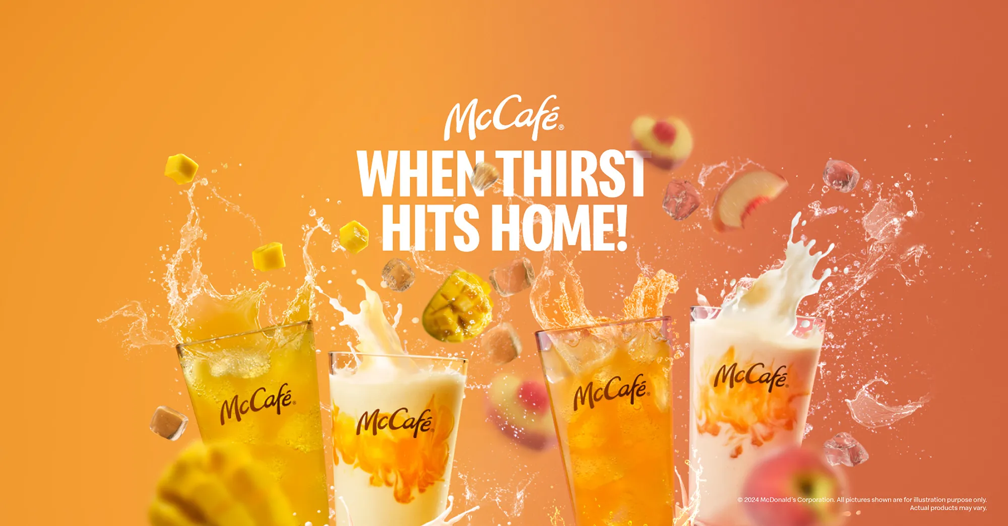 Mccafe Drinks Splash — commercial advertising campaign by Stephen Galea, Malta
