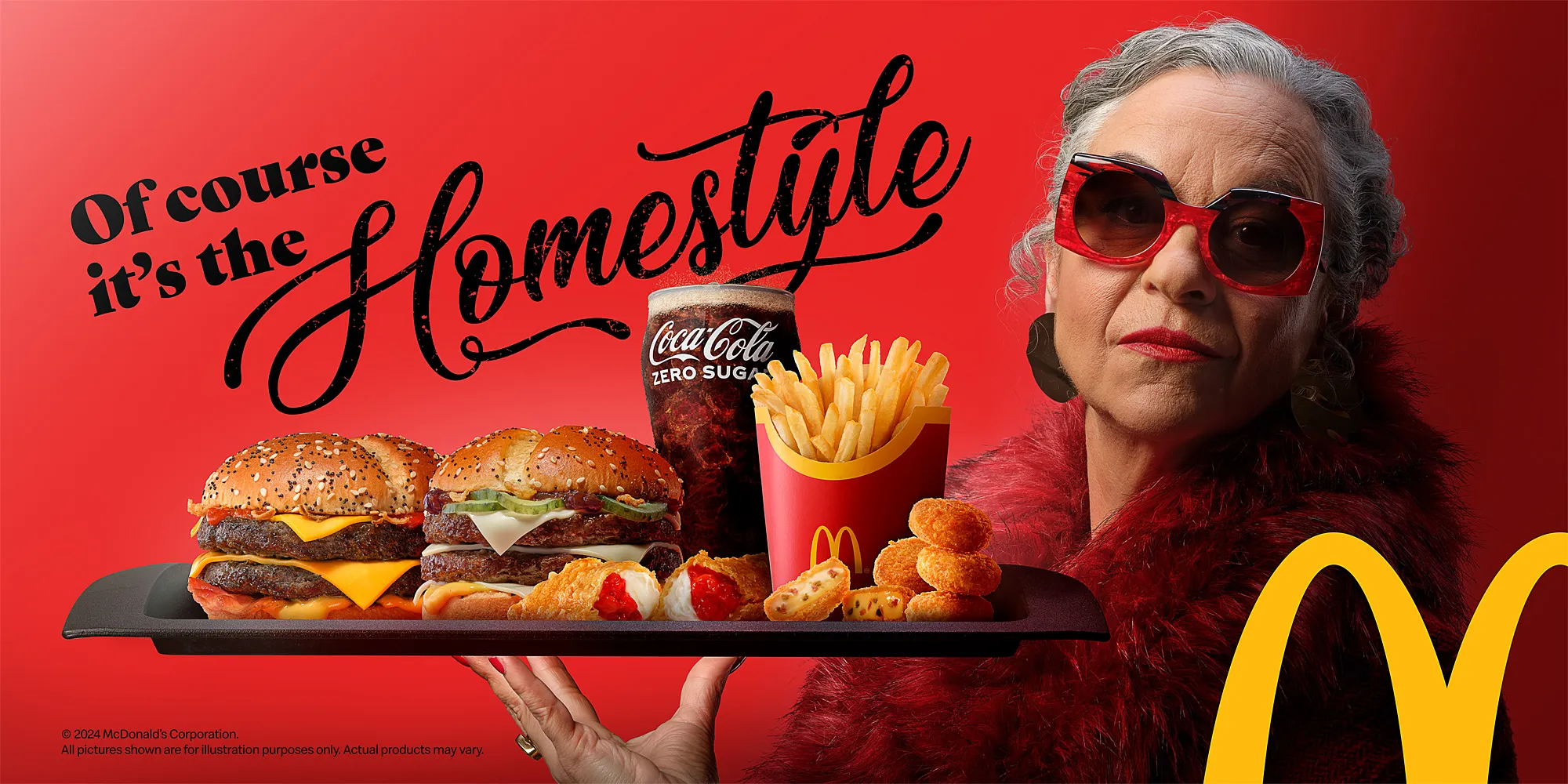McDonald's Homestyle Burger Billboard Red — commercial advertising campaign by Stephen Galea, Malta