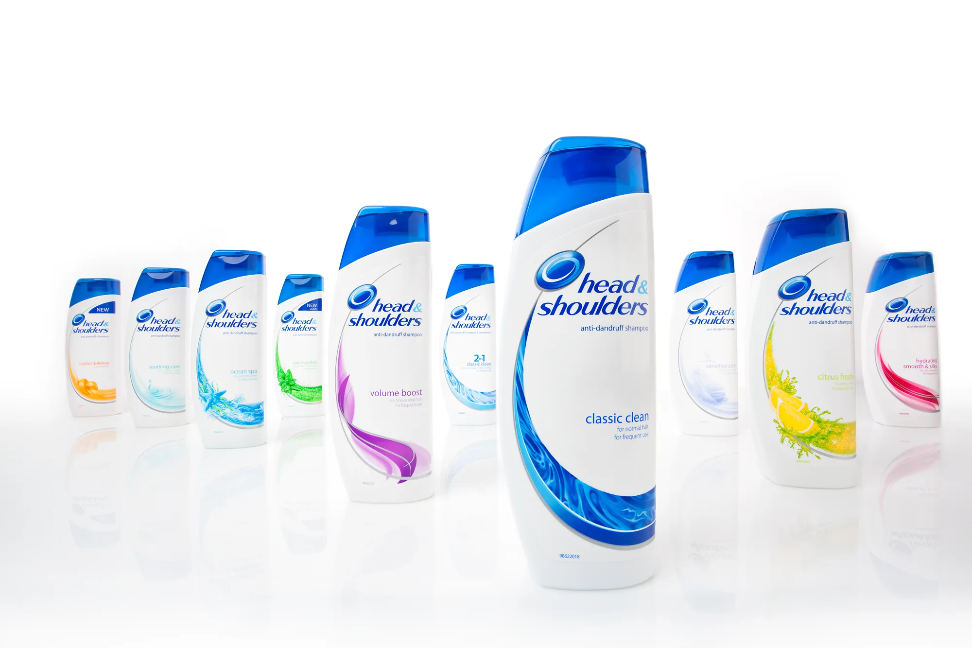 Head Shoulders Haircare Product Group — product photography on white by Stephen Galea, Malta