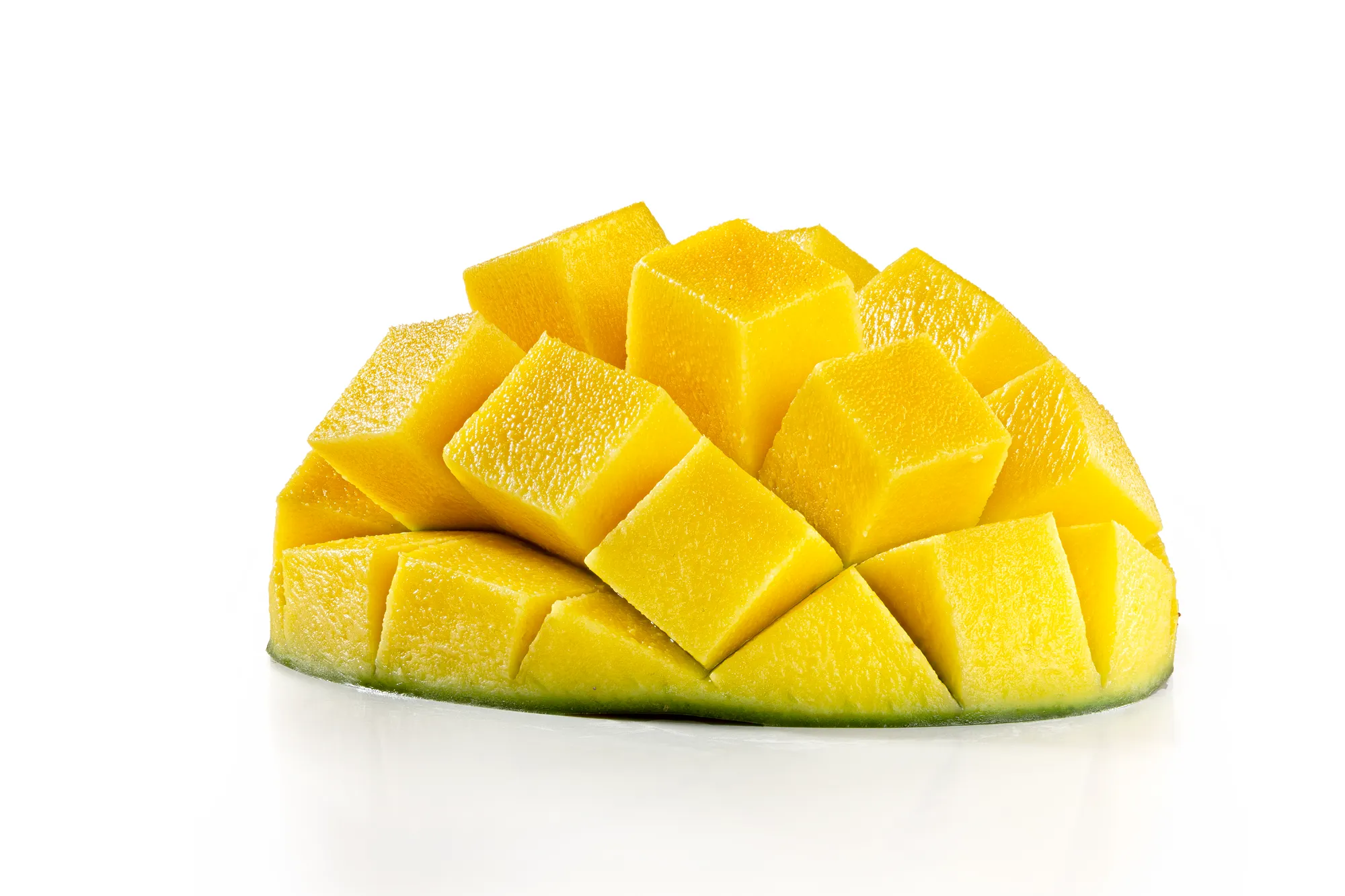 Mango Slices Food White Background — product photography on white by Stephen Galea, Malta