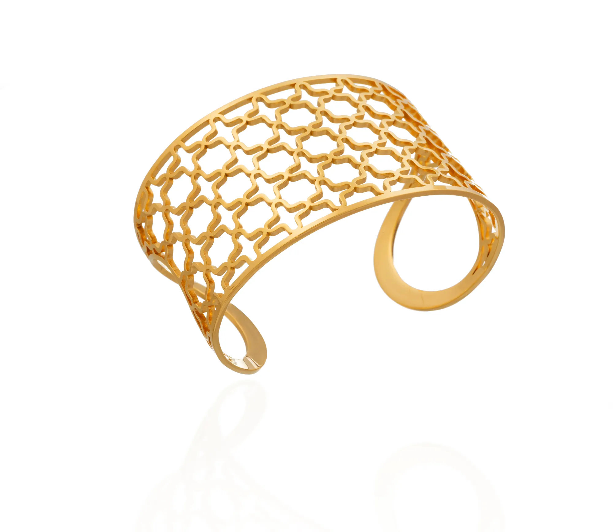 .jpgelara Gold Cuff Bangle Jewellery Product — product photography on white by Stephen Galea, Malta