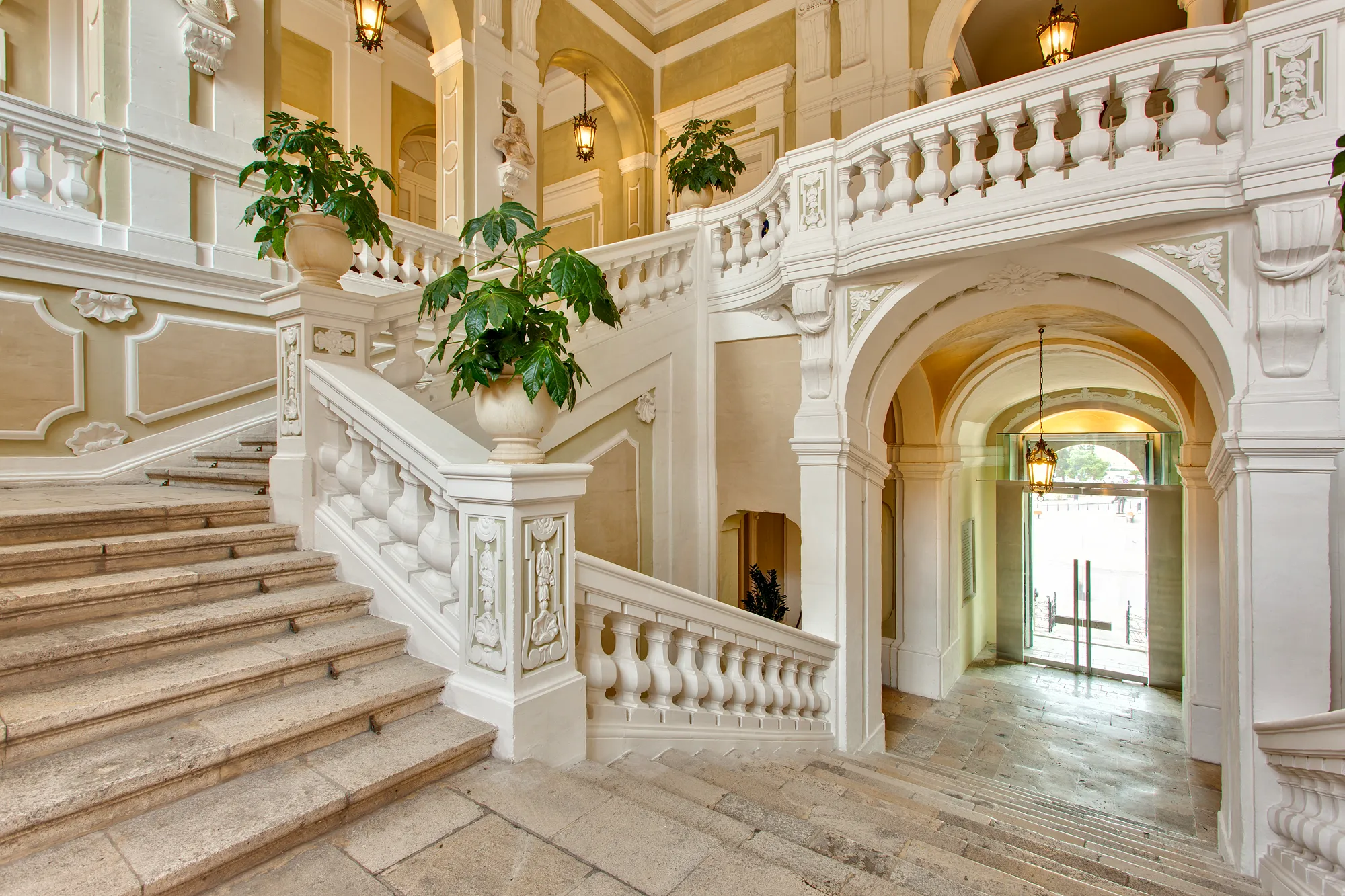 Baroque Grand Staircase Architecture — Malta location photography by Stephen Galea, Malta
