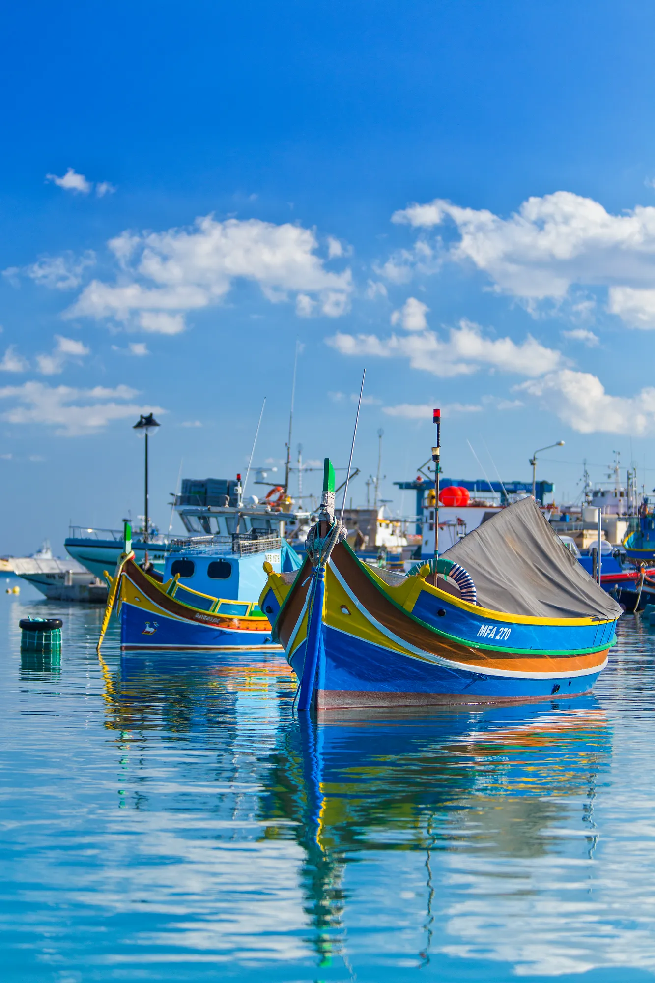Marsaxlokk Fishing Village Traditional Luzzu Boats — Malta location photography by Stephen Galea, Malta