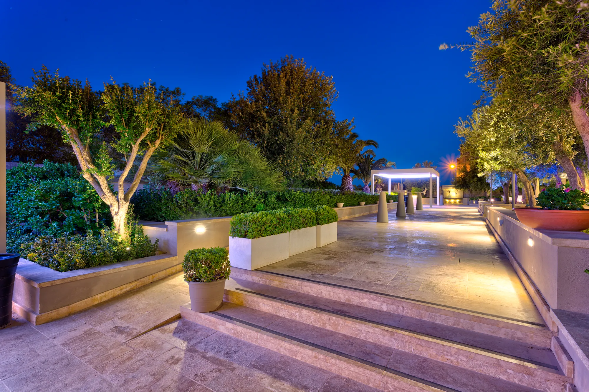 Villa Mdina Courtyard Dusk Architecture — Malta location photography by Stephen Galea, Malta