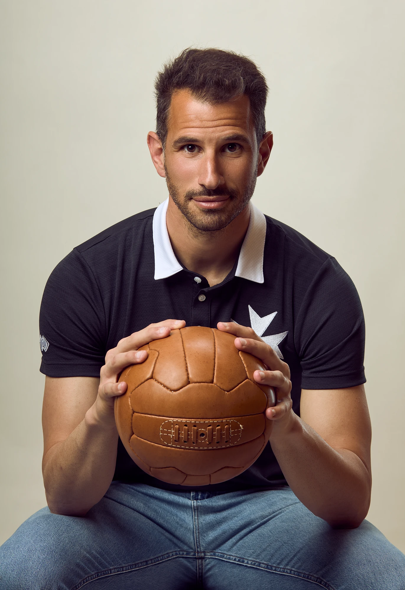 Mfa Footballer Vintage Ball — commercial portrait by Stephen Galea, Malta
