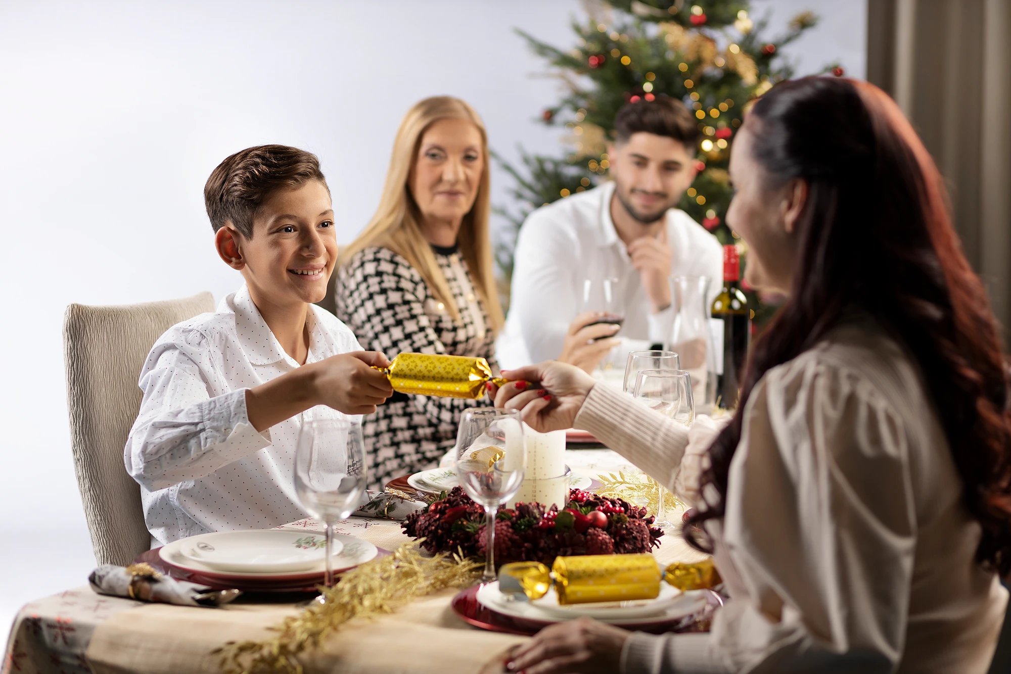 Stephen Galea Elegant Family Dining Lifestyle — commercial portrait by Stephen Galea, Malta