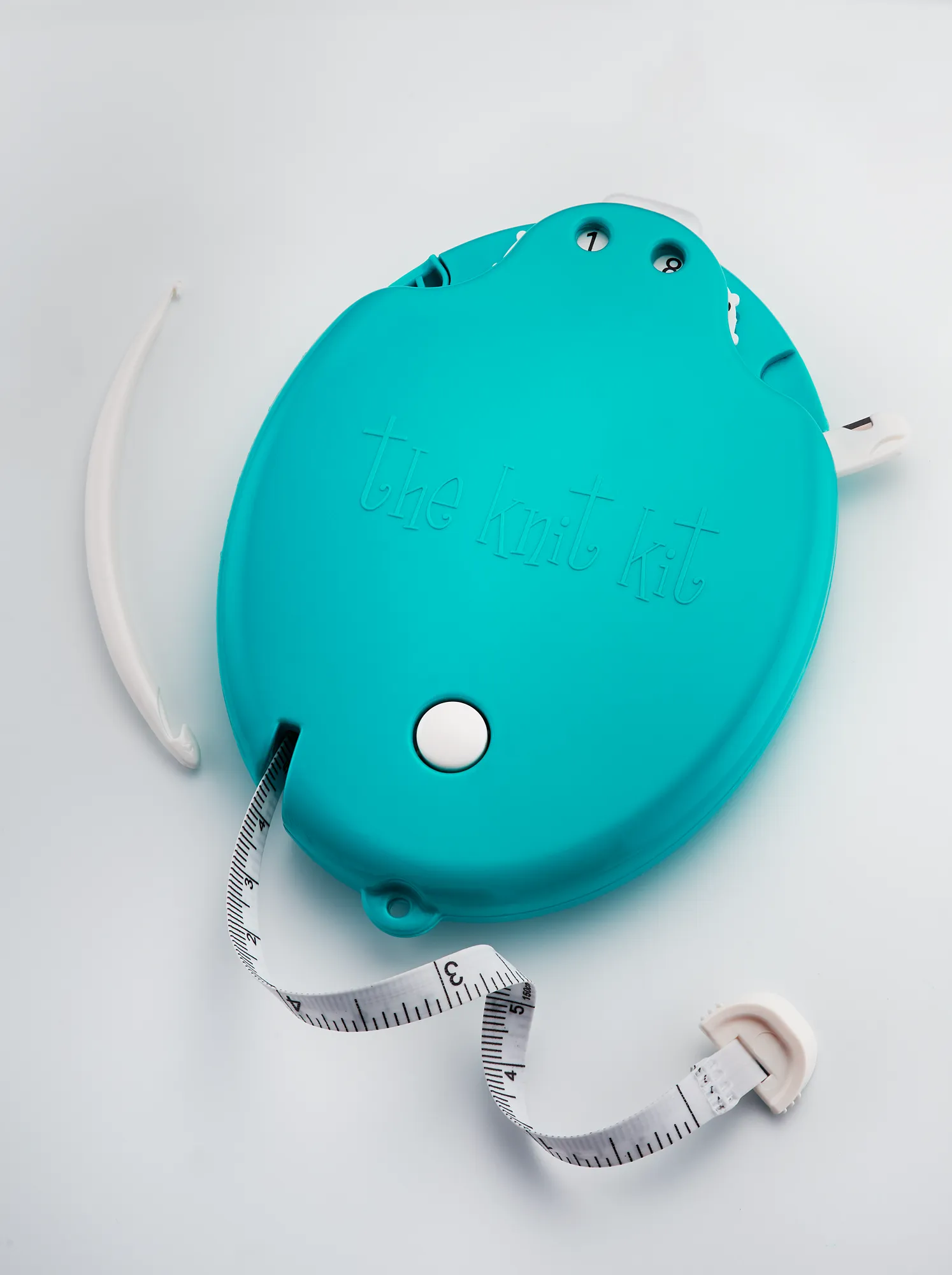 Knitkit Teal Product Features White Background — product photography by Stephen Galea, Malta