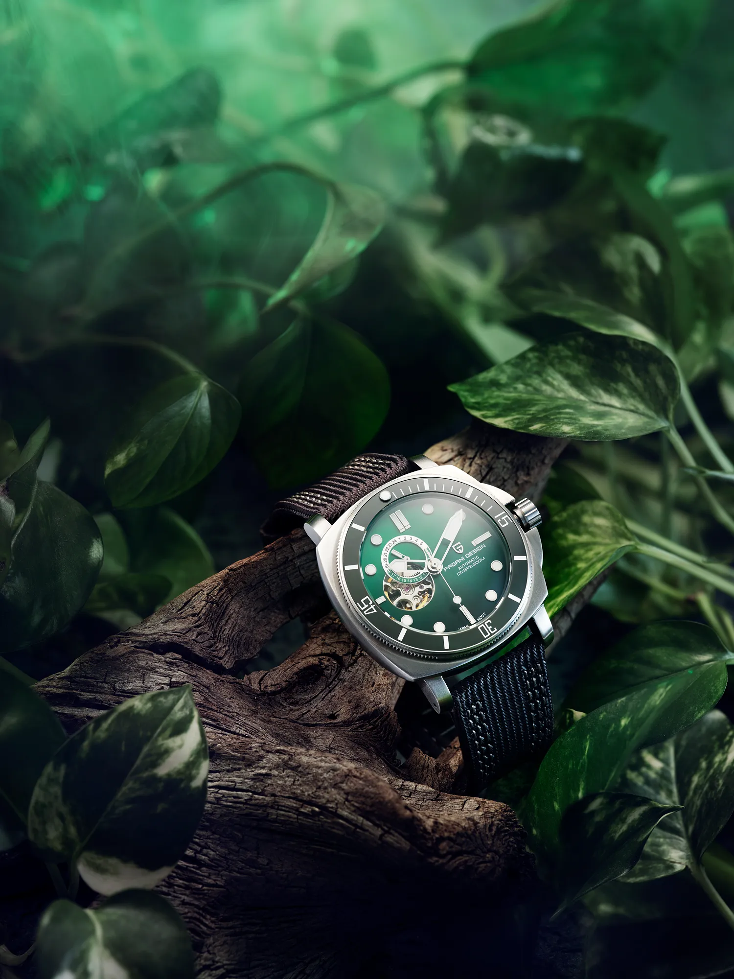 Pagani Mc Green Luxury Watch Product — product photography by Stephen Galea, Malta