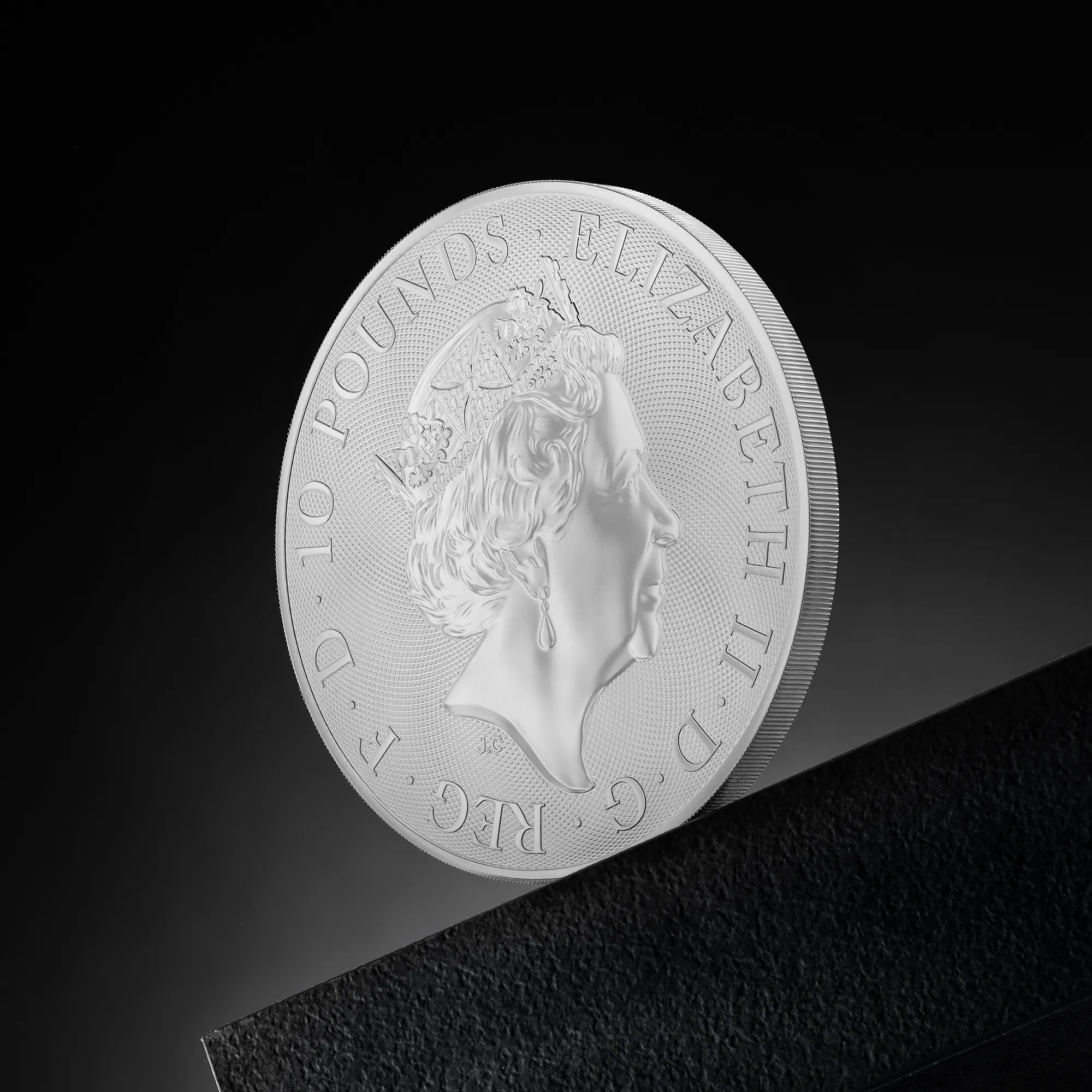 Queen Elizabeth Ii Ten Pound Silver Coin Numismatic — product photography by Stephen Galea, Malta