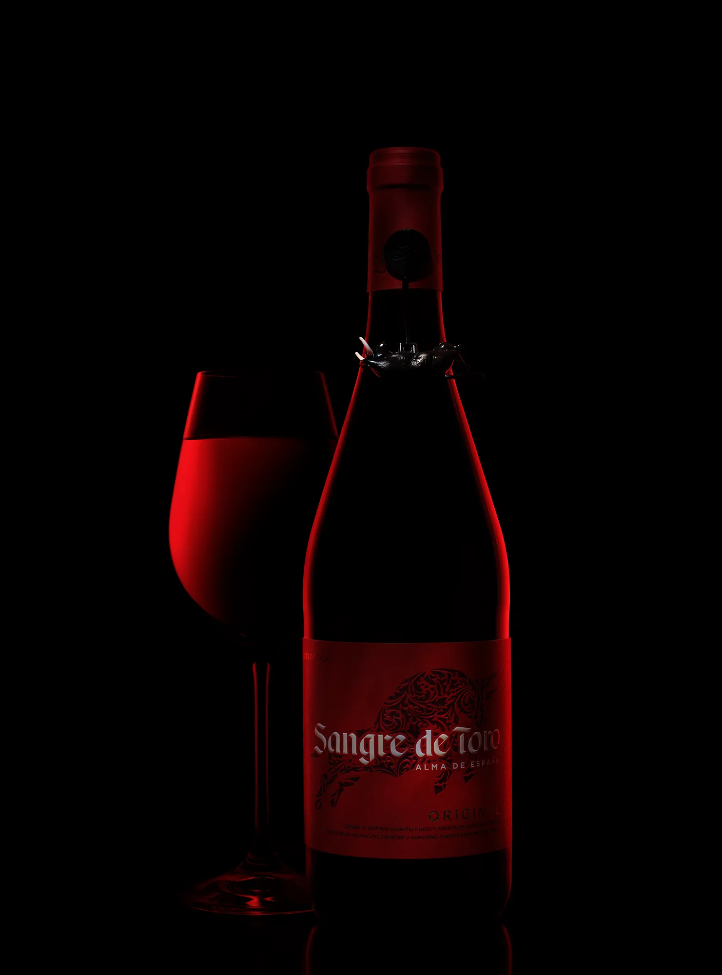 Sangre De Toro Red Wine Bottle Product — product photography by Stephen Galea, Malta