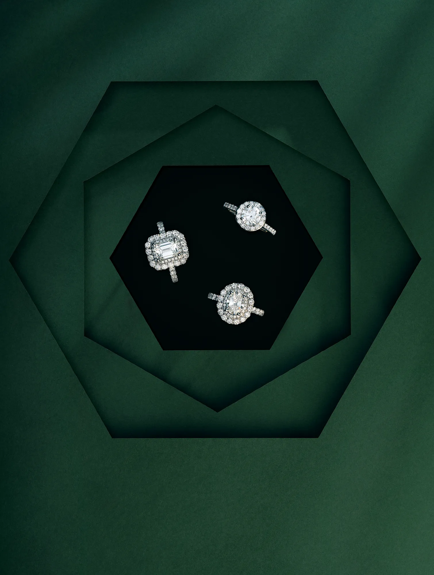 Frank Zampa Diamond Jewellery Product Red Background — product photography by Stephen Galea, Malta